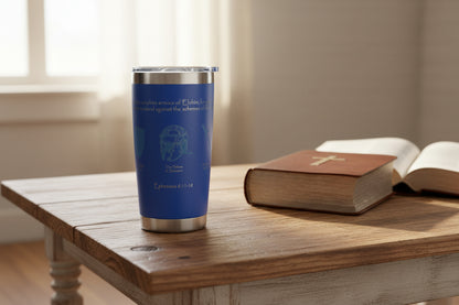 blue full armour 20oz drink tumbler
