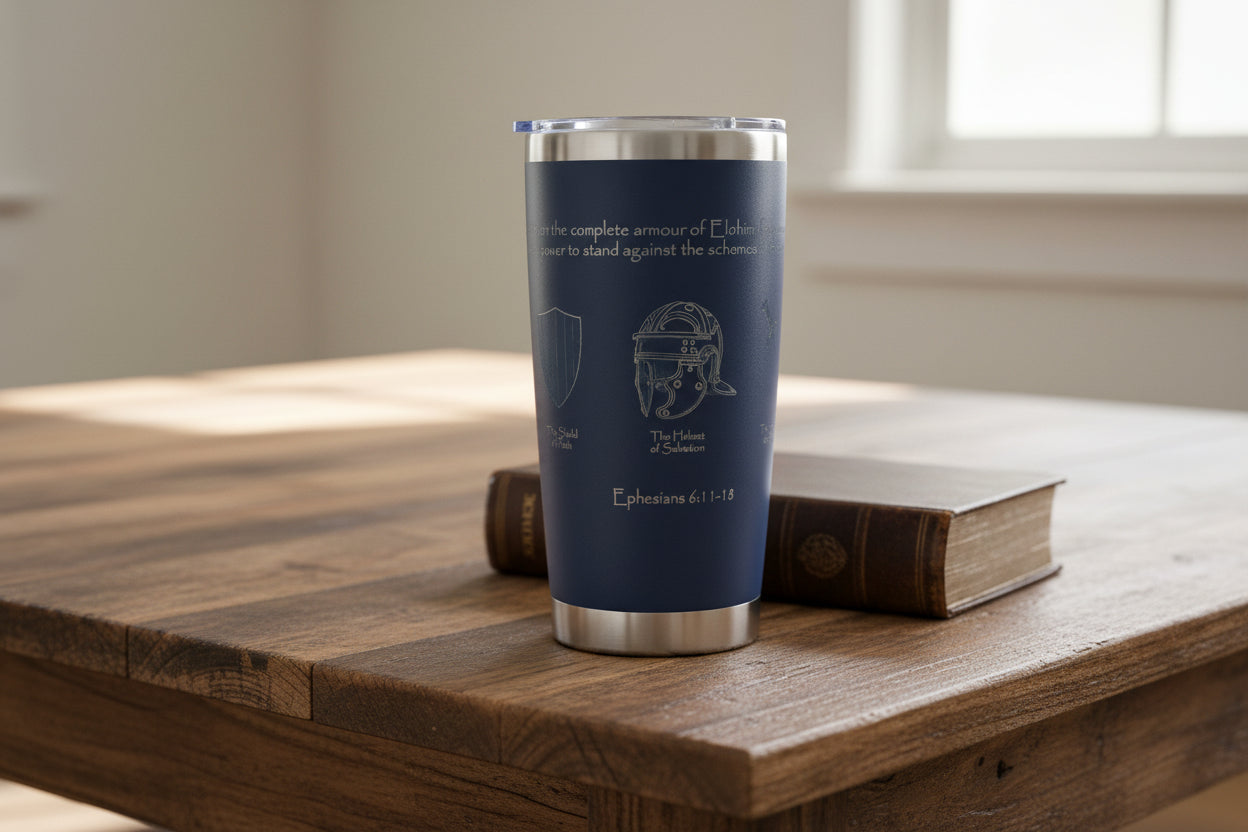 navy full armour 20oz drink tumbler
