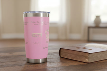 pink full armour 20oz drink tumbler