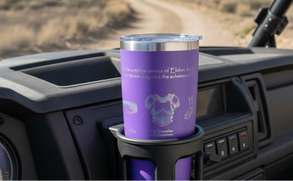 purple full armour 20oz drink tumbler cup holder