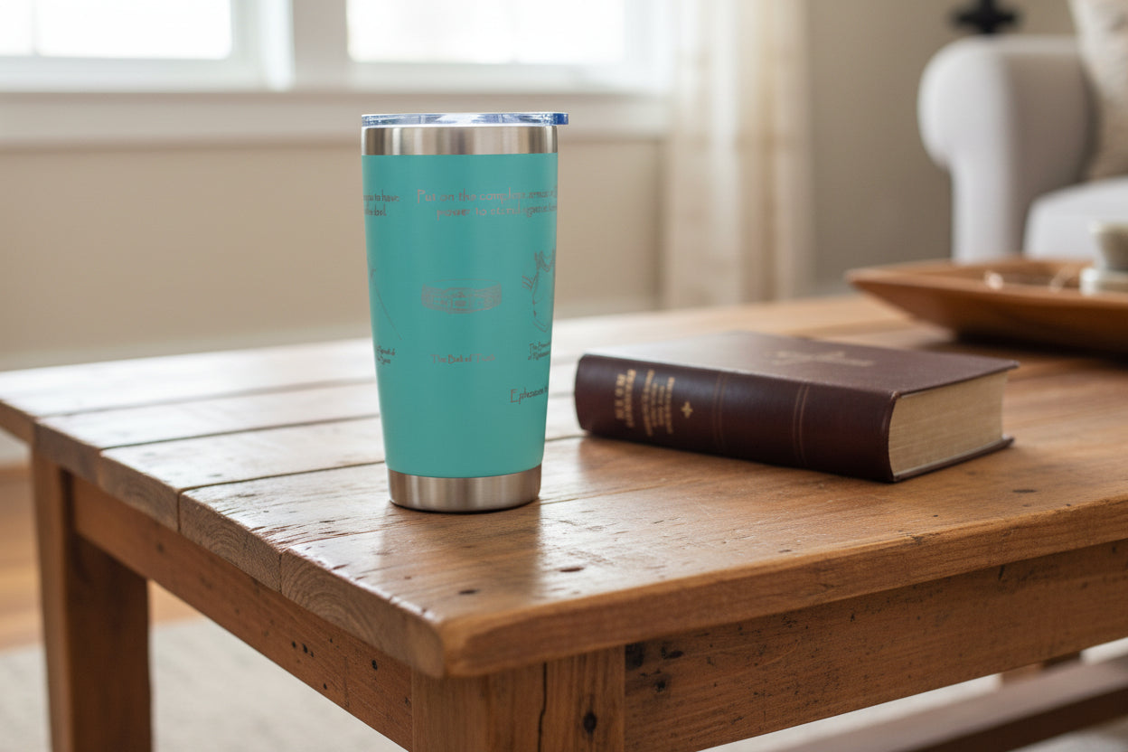 teal full armour 20oz drink tumbler