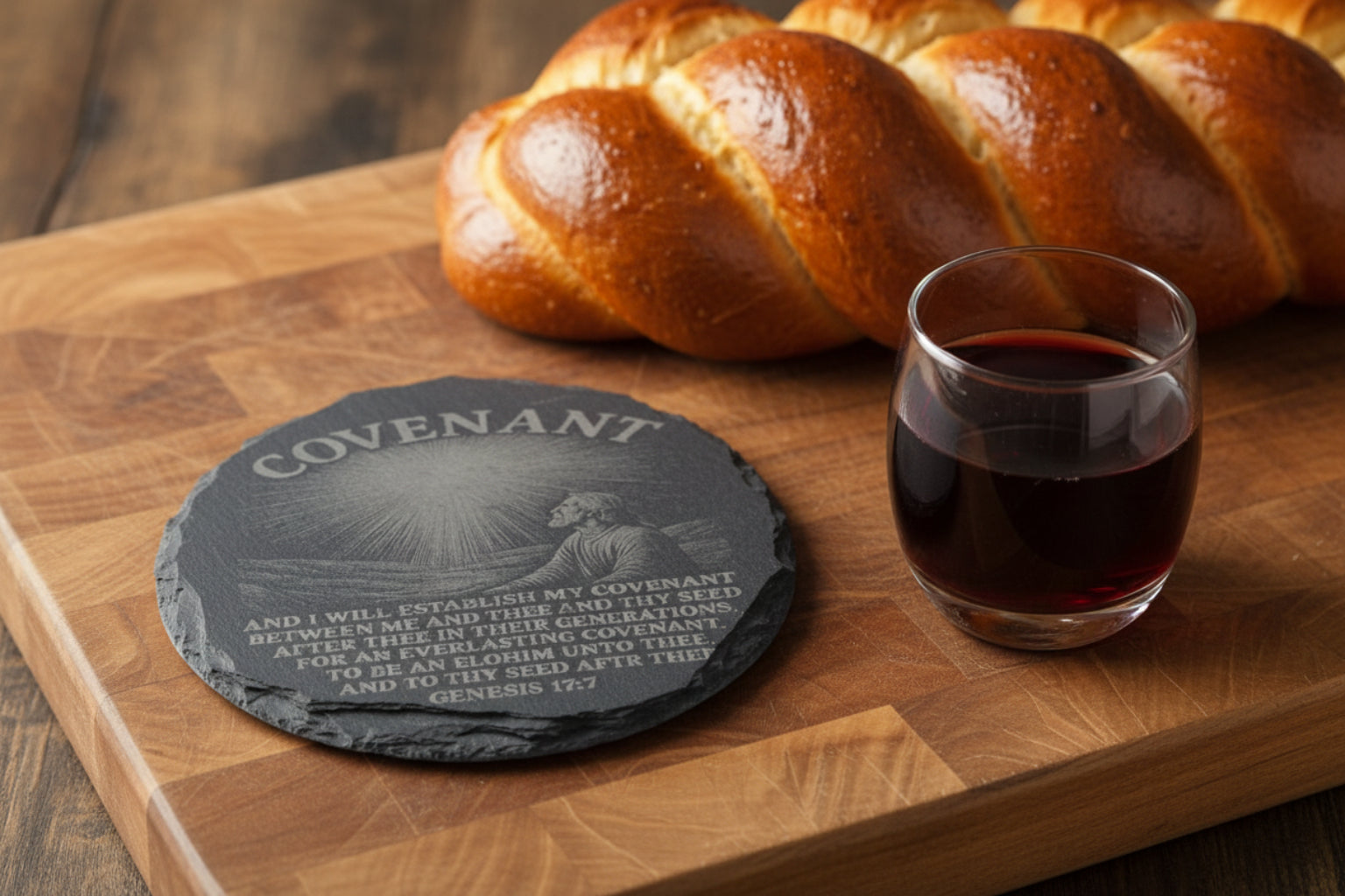 round generation covenant slate coaster 