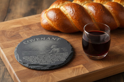 round generation covenant slate coaster 