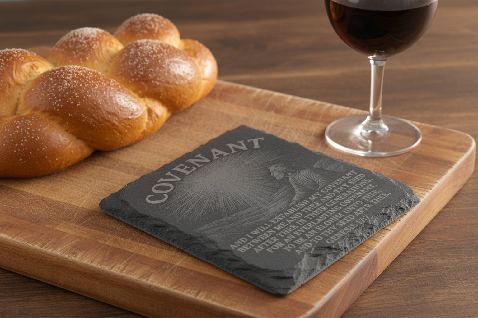 square generation covenant slate coaster 