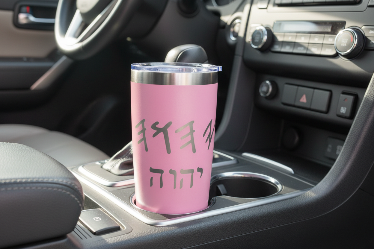 Faith based stainless steel tumbler YHWH