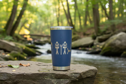 20oz stainless steel tumbler with YHWH in Picto Paleo and Modern Hebrew