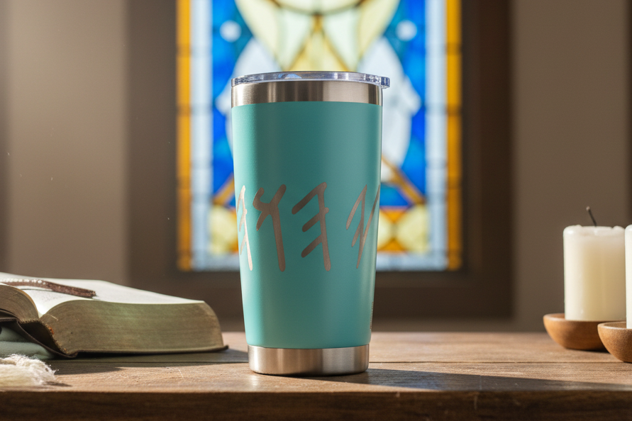 Paleo Hebrew YHWH stainless steel tumbler