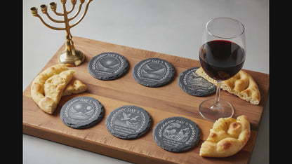 6 Days of Creation Slate Coaster Set (Set of 6)