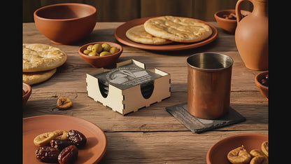 Biblical Feasts Slate Coaster Set – Appointed Times of YHWH (Set of 6)