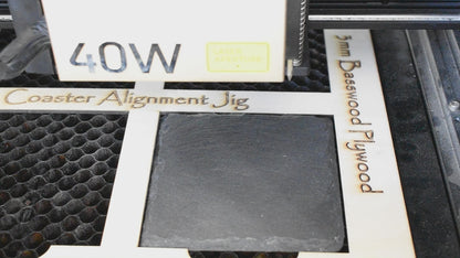 Engraved Slate Coaster Set – Personalized Monogram, Wedding Gift